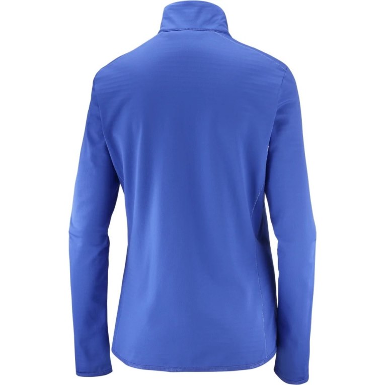Salomon Essential Lightwarm Full Zip Women's Jackets Blue | CA 65B90